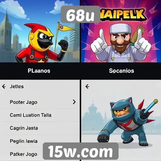 Comparação entre jogos populares disponíveis no 68u