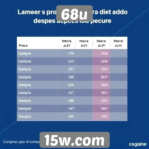 Comparativo de preços no 68u e concorrentes